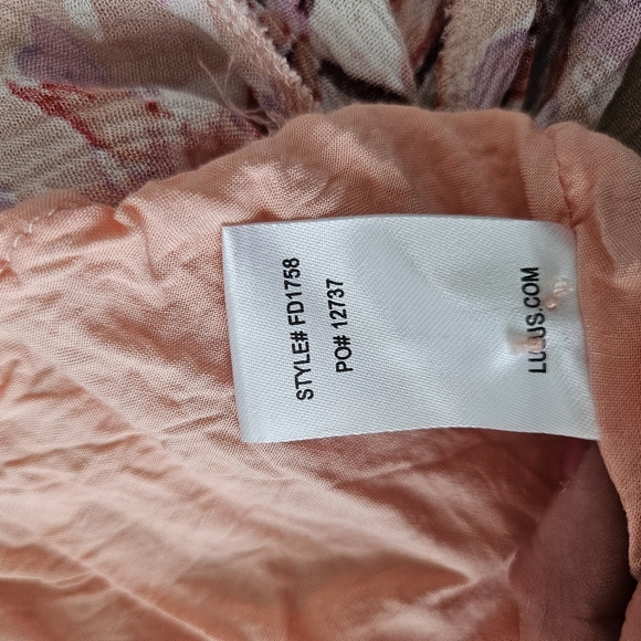 Lulus Flor-Ever Blush Pink Floral Print Skater Dress Size XS Barbiecore Mini - Picture 9 of 11